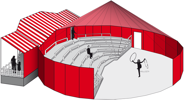 3D view of the Bosco Theatre 3D view